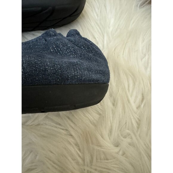 Abeo Women’s Tammy Navy Textured Denim Ballet Flats Comfort Shoe Size 8.5N - Picture 6 of 8